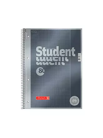 BRUNNEN VERLAG | Brunnen Collegeblock Premium A4  Kariert Spiralbindung 80 Blatt | 